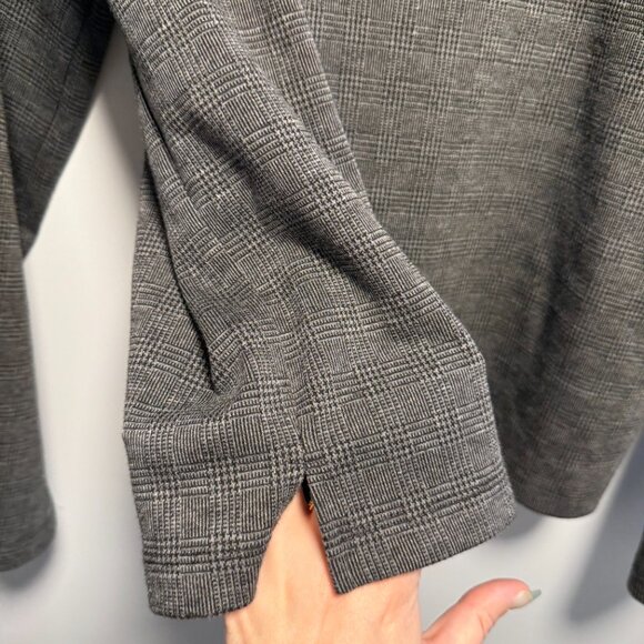 Madewell Grey Glen Plaid Mock Neck Top Med - Picture 5 of 8